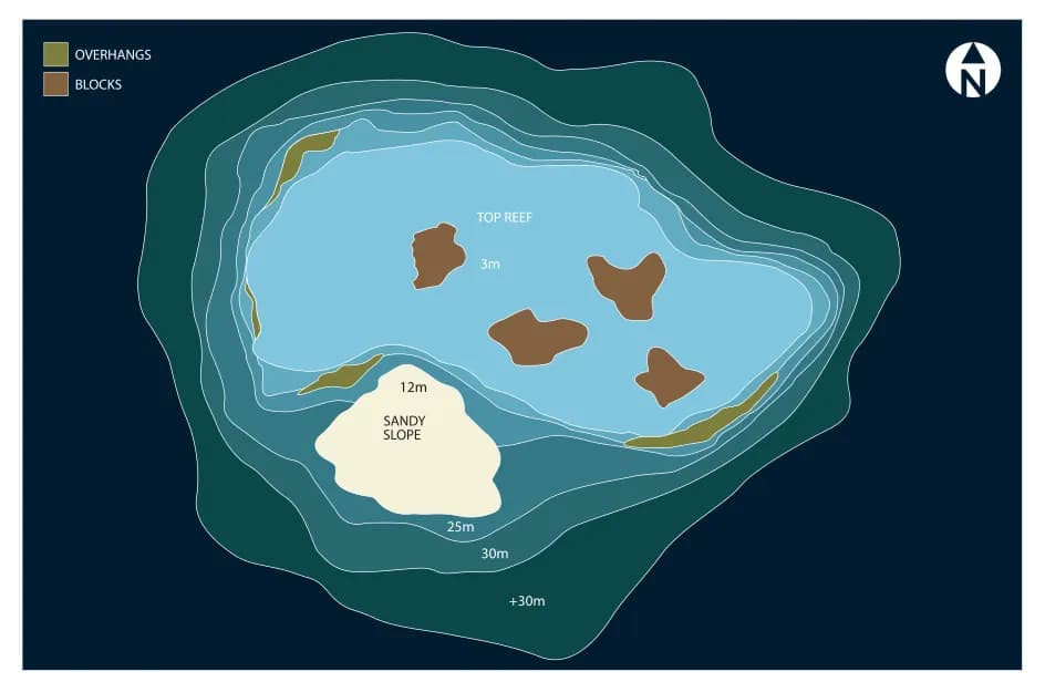 Bathymetric map of Ali Thila