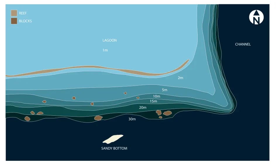 Bathymetric map of Sunset Faru