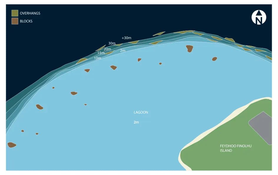 Bathymetric map of Feydhoo Caves