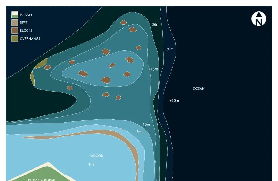 Bathymetric map of Furana