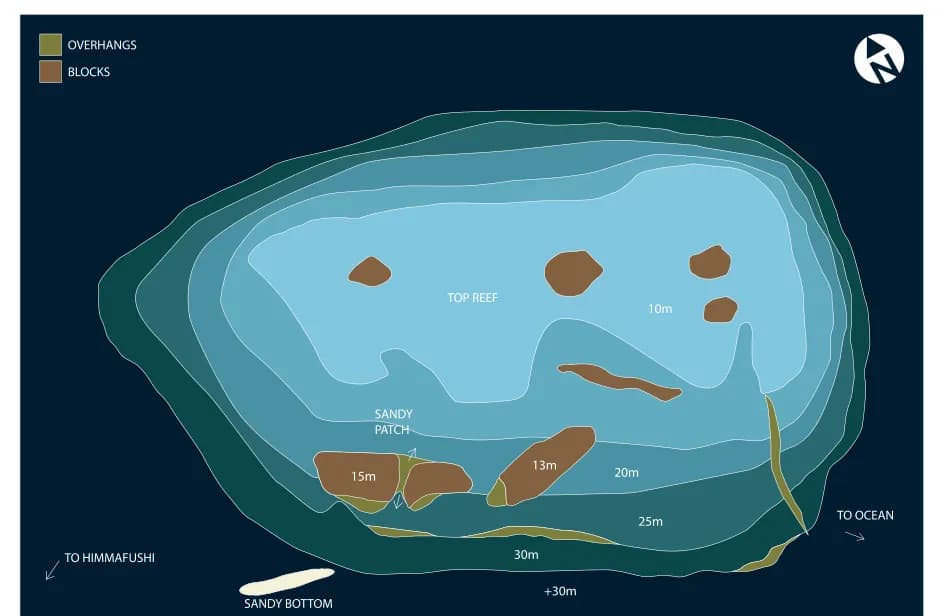 Bathymetric map of Hp Reef