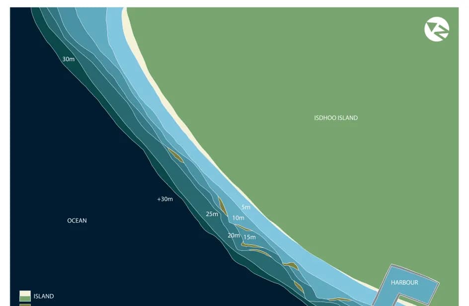 Bathymetric map of Isdhoo West