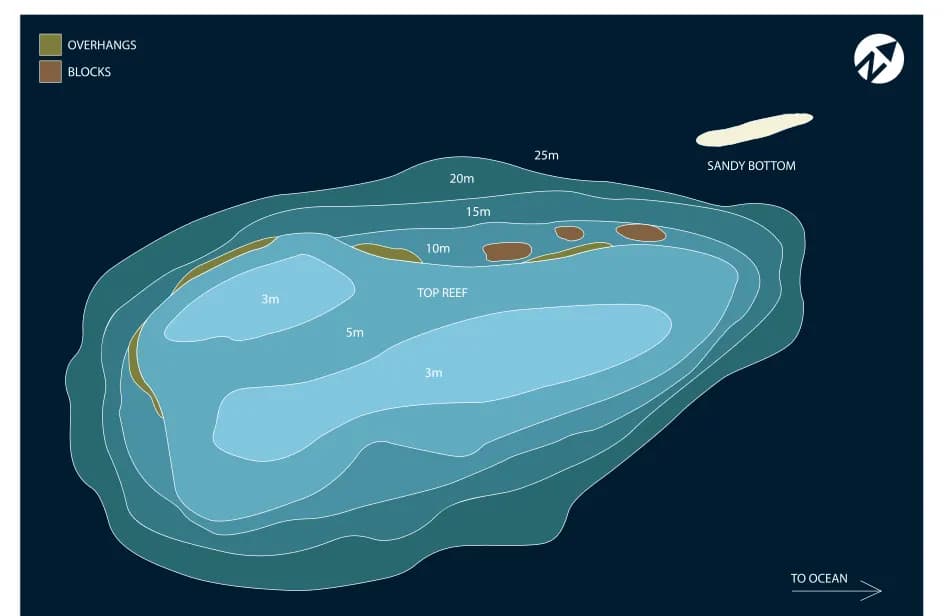 Bathymetric map of Fushifaru Giri