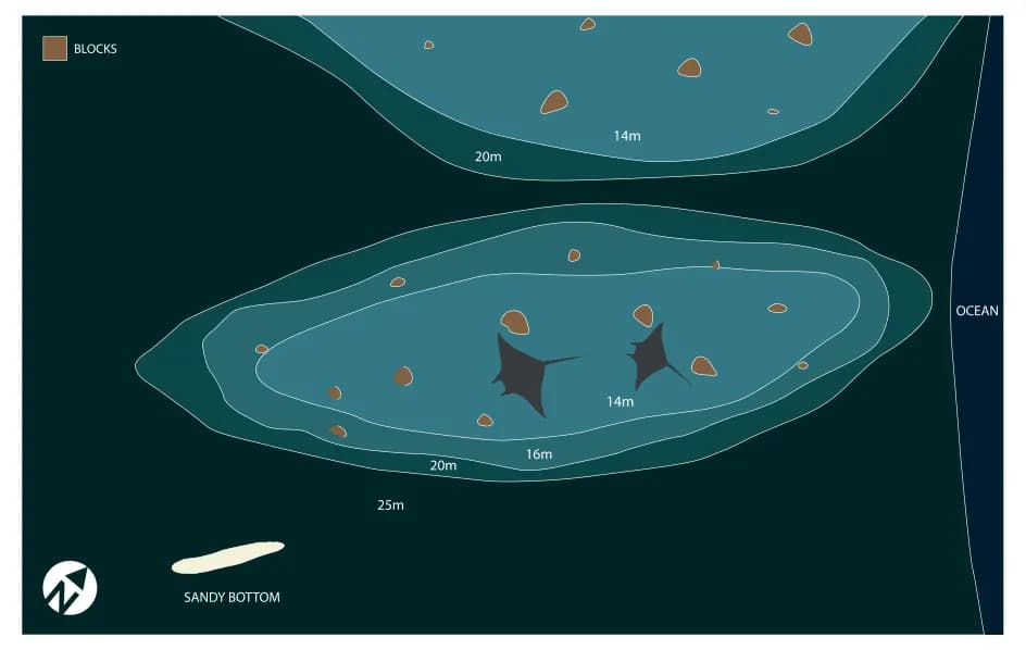 Bathymetric map of Fushifaru Thila