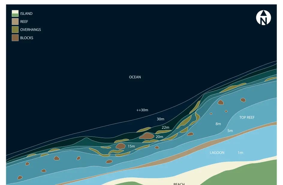 Bathymetric map of Kuredhdhoo Caves