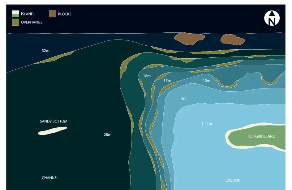 Bathymetric map of Kuredhdhoo Kandu