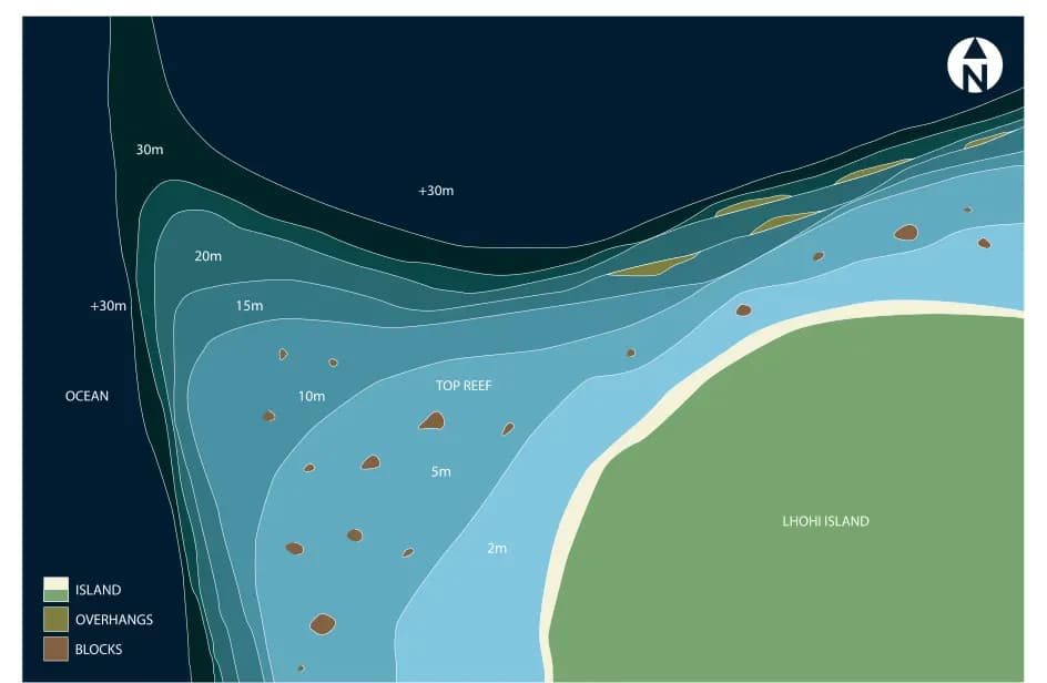 Bathymetric map of Lhohi Kandu