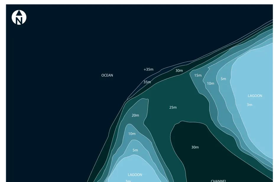 Bathymetric map of Madivaru Kandu