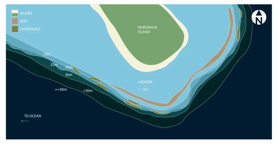 Bathymetric map of The Wall