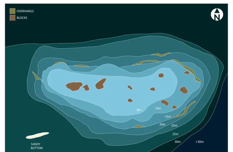 Bathymetric map of Ashaa Thila
