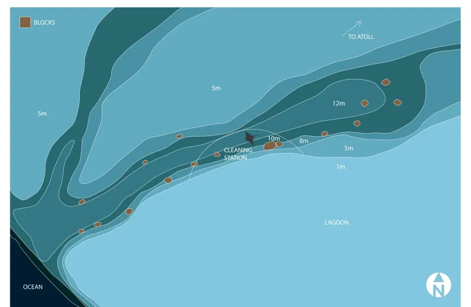 Bathymetric map of Kurali Manta Point