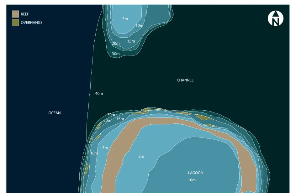 Bathymetric map of Nenge Kandu