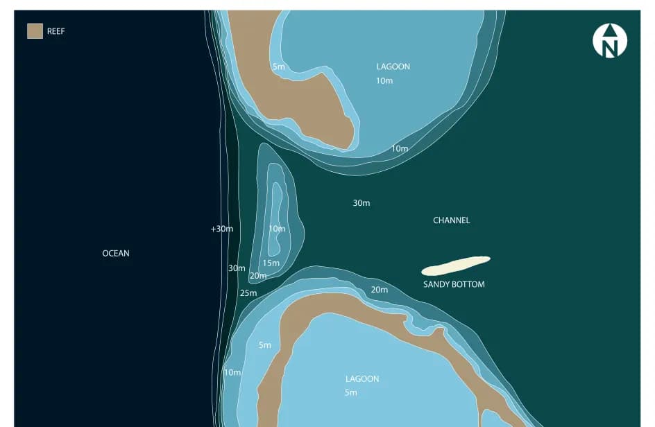 Bathymetric map of Thuvaru Kandu