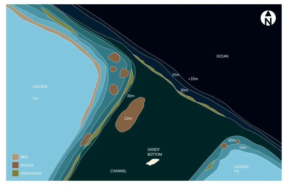 Bathymetric map of Vanhuravalhi Kandu