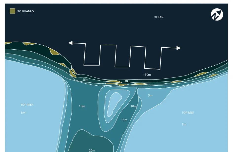 Bathymetric map of Fotteyo Blue