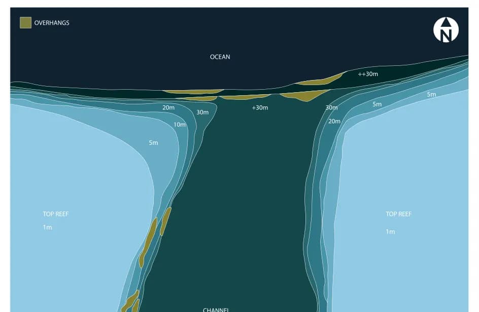 Bathymetric map of Golden Wall