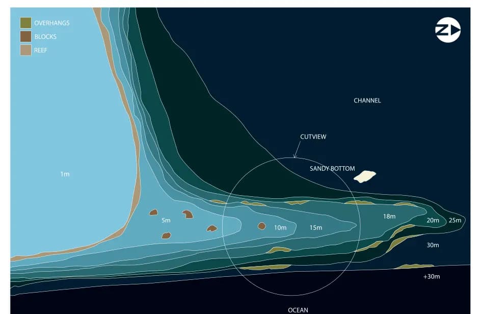 Bathymetric map of Bathalaamaagaa Kanthila