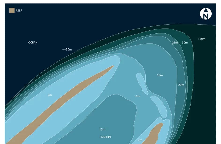 Bathymetric map of Gangehi North Kandu