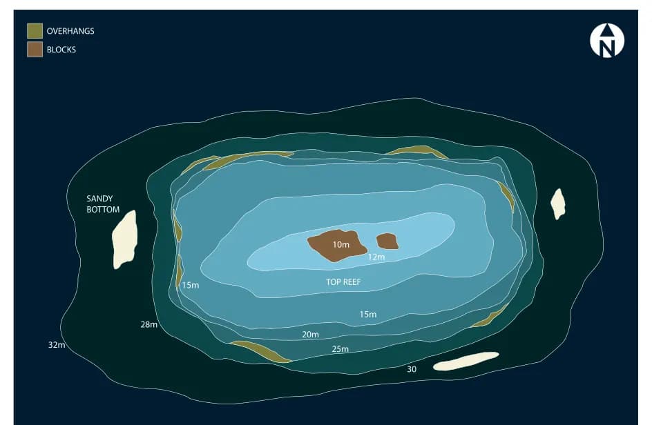 Bathymetric map of Hafsa Thila