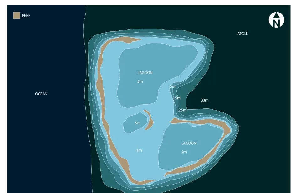 Bathymetric map of Ran Faru
