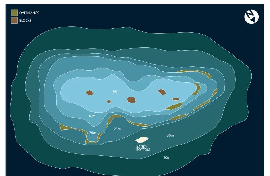 Bathymetric map of Beyru Gato Thila