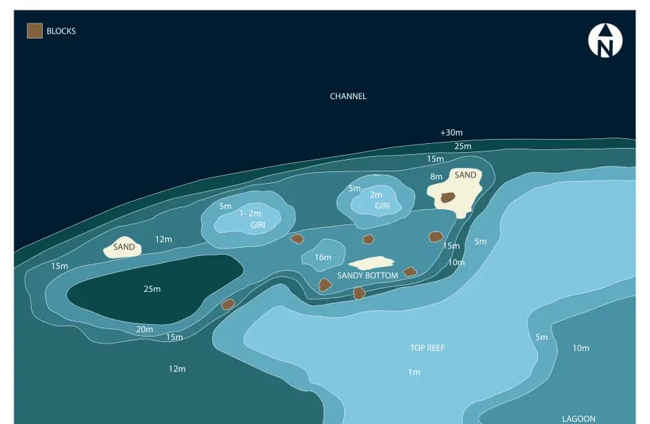 Bathymetric map of Camel Rock