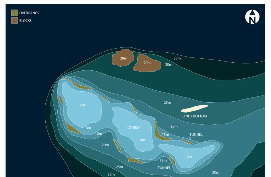 Bathymetric map of Dega Thila