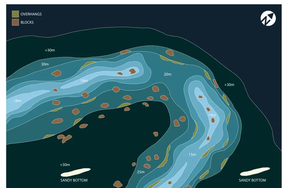 Bathymetric map of Heaven