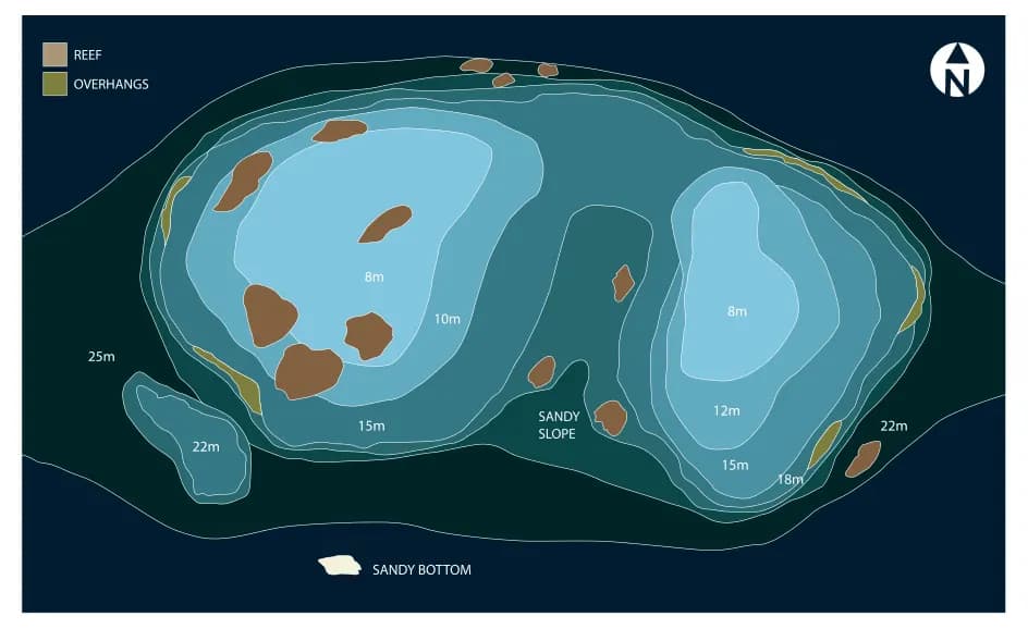 Bathymetric map of Kuda Thila