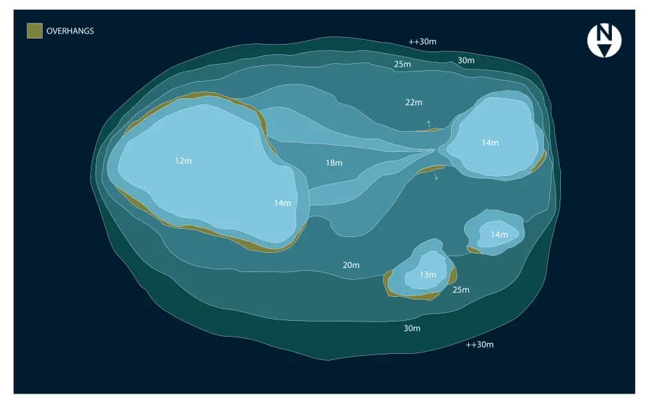 Bathymetric map of Kudarah Thila