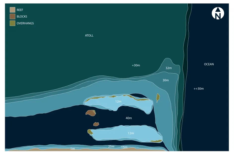 Bathymetric map of Nurse Shark Point
