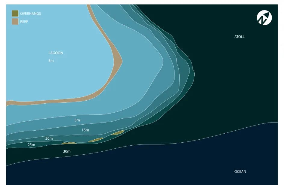 Bathymetric map of Nelivarunfinolhu Beyru