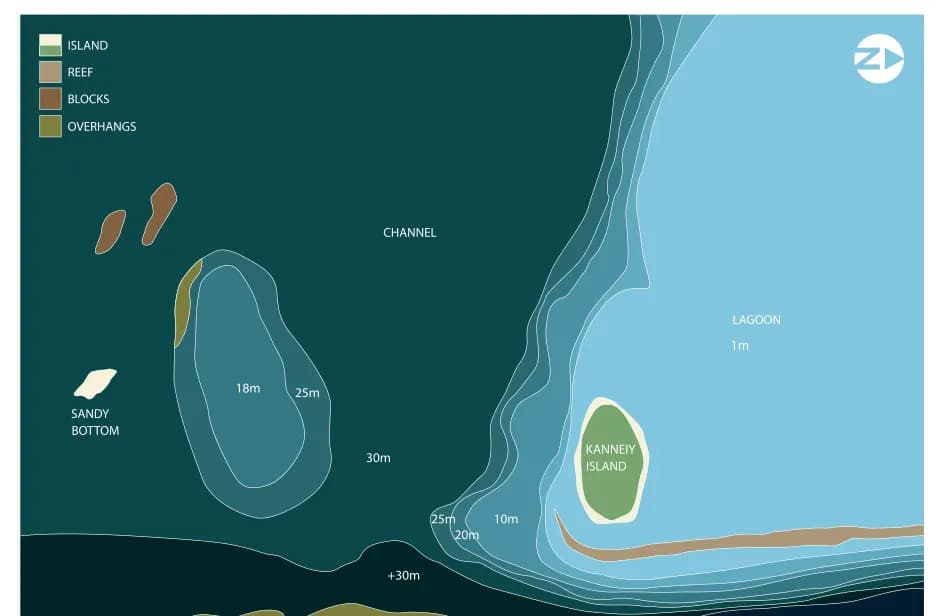 Bathymetric map of Kanneiy Corner