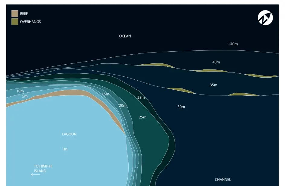 Bathymetric map of Himithi Corner