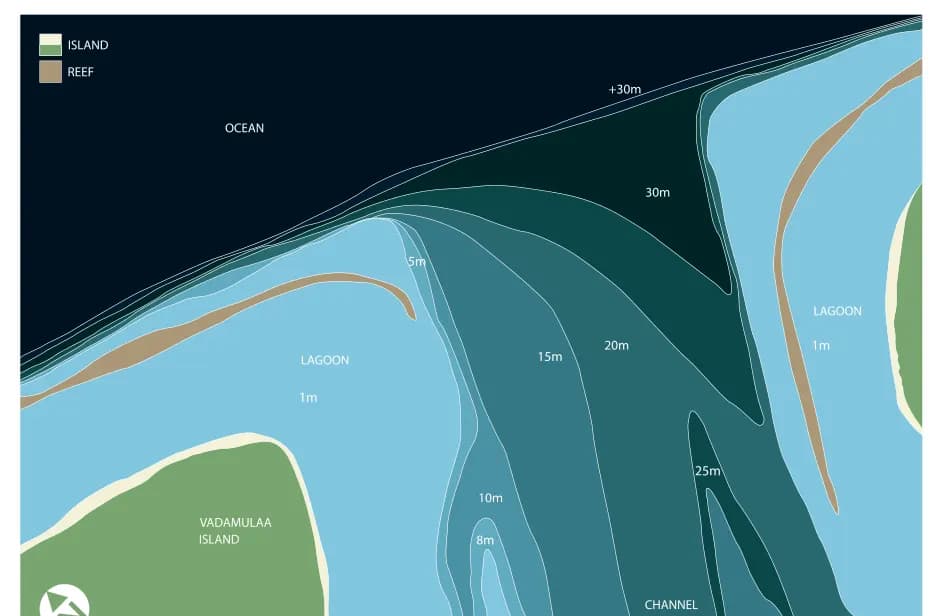 Bathymetric map of Vodamulaa