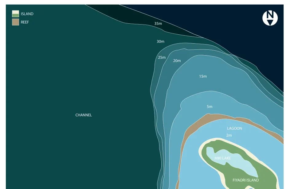 Bathymetric map of Fiyoari Corner