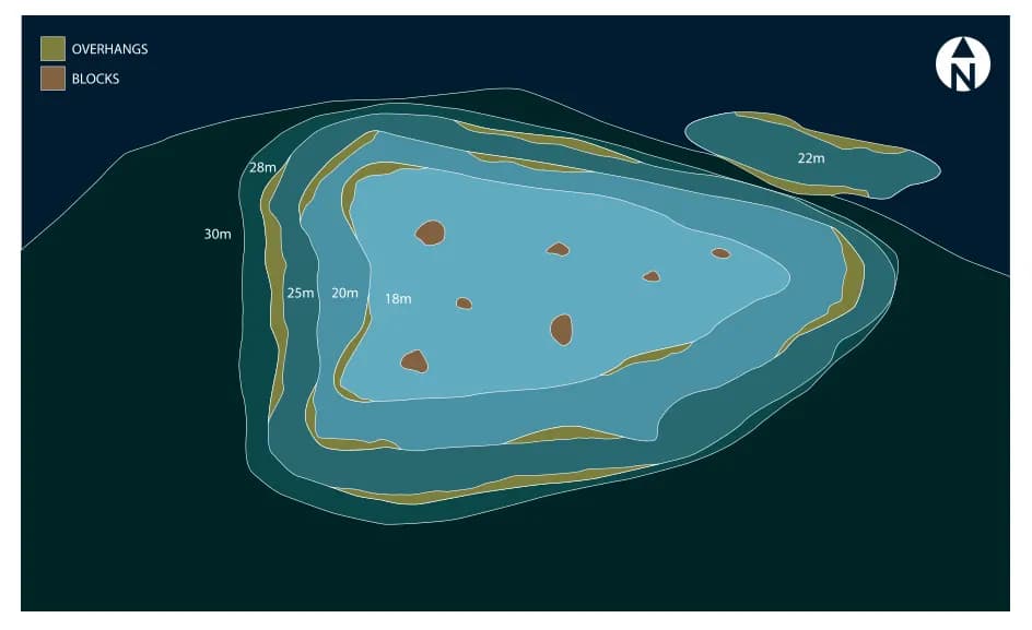 Bathymetric map of Galum Thila