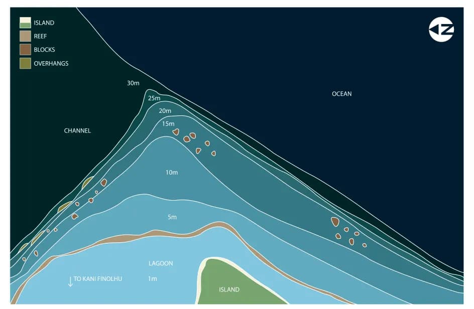 Bathymetric map of Kani Corner