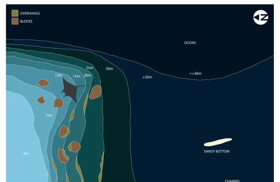Bathymetric map of Medhu Faru