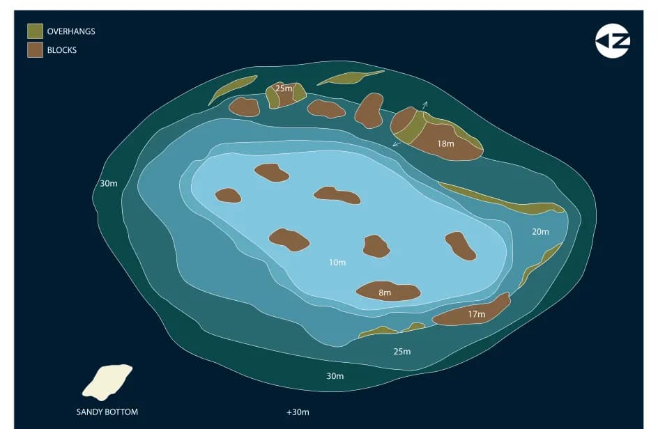 Bathymetric map of Nassimo Thila