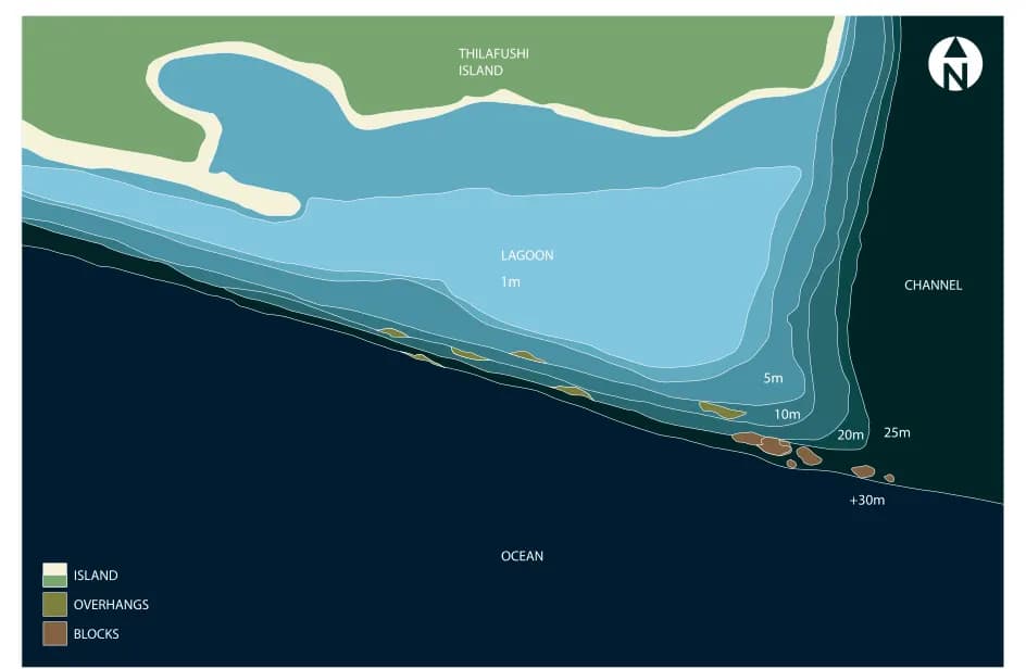 Bathymetric map of Old Shark Point