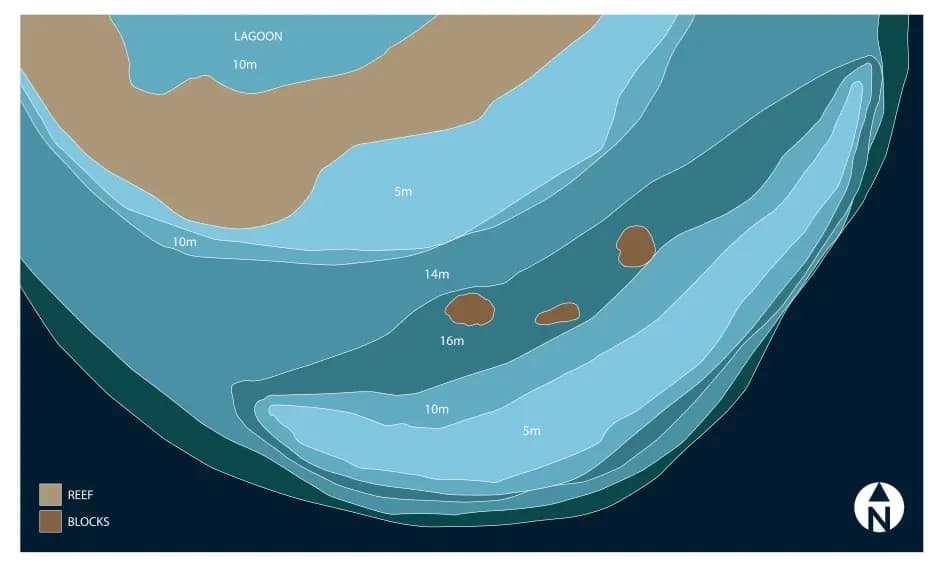 Bathymetric map of Sunlight Thila