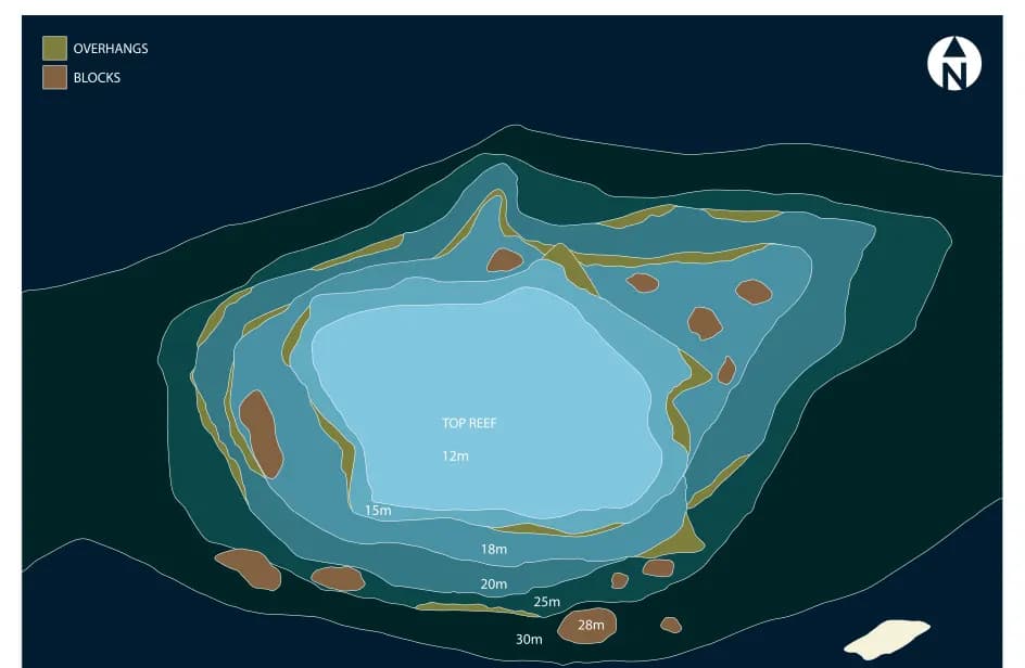Bathymetric map of Ifuru Kuda Thila